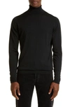 John Smedley Richards Wool Turtleneck Sweater In Black