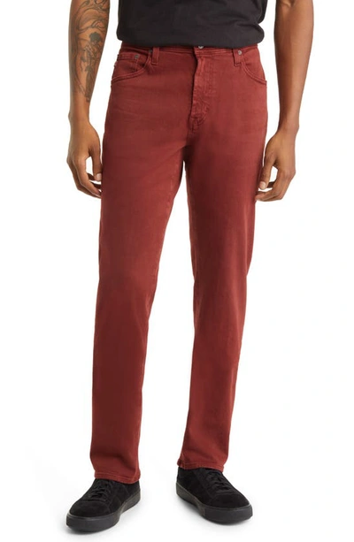 Ag Everett Slim Straight Leg Jeans In 7 Years Sulfur Dark Sangria