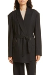 ARGENT BELTED STRETCH WOOL BLAZER