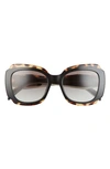 Prada Bicolor Square Acetate Sunglasses In Black