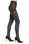 Hue Super Opaque Tights In Graphite Heather