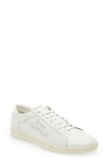 Saint Laurent Logo Print Low Top Sneakers In Neutral
