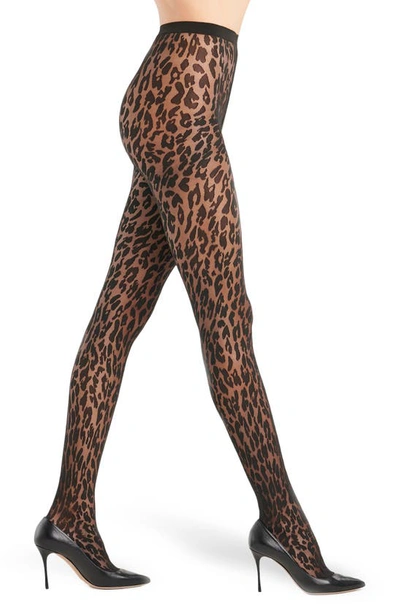 WOLFORD JOSEY LEOPARD PATTERN TIGHTS