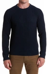 Billy Reid Fisherman Rib Crewneck Sweater In Navy