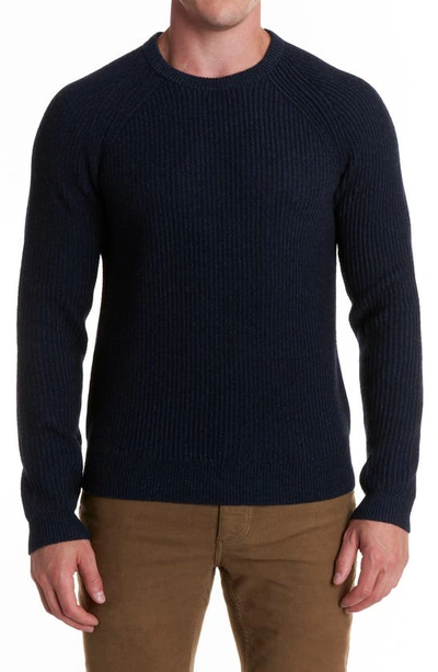 Billy Reid Fisherman Rib Crewneck Sweater In Navy