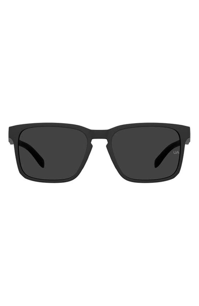 Under Armour Assist 57mm Square Sunglasses In Black Grey