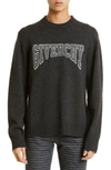 GIVENCHY EMBROIDERED LOGO WOOL & CASHMERE SWEATER
