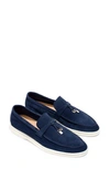 Loro Piana Summer Charms Loafer In Navy Caviar