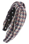 Lele Sadoughi Veronica Knotted Tweed Headband In Wisteria Mix