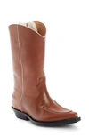 Chloé Nellie Western Short Boots In Ochre Delight