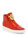 VERSACE First Idol Leather High-Top Sneakers