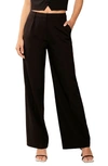 Bardot Callista High Waist Wide Leg Pants In Black