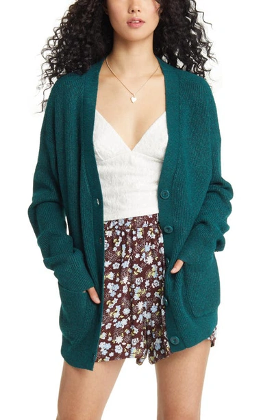 Bp. Oversize Easy Cardigan In Green Berry