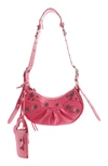 Balenciaga Extra Small Le Cagole Lambskin Shoulder Bag In Hot Pink