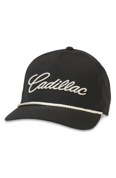 American Needle Cadillac Traveler Baseball Cap In Black