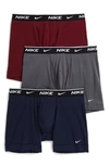 Nike Dri-fit Essential 3-pack Stretch Cotton Boxer Briefs In Swoosh Paisley Print