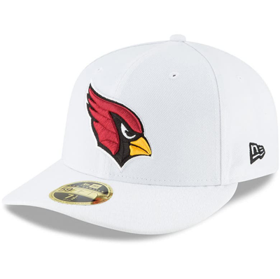 New Era Men's White Arizona Cardinals Omaha Low Profile 59fifty Fitted Hat