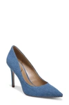 Sam Edelman Hazel Pointed Toe Pump In Washed Indigo