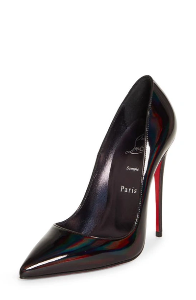 Christian Louboutin So Kate Patent Pointed-toe Red Sole Pump In Black