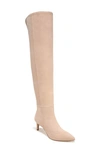 Sam Edelman Ursula Womens Suede Pointed Toe Over-the-knee Boots In Warm Oat Suede