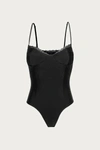 AFRM Liam Fitted Bodysuit In Noir