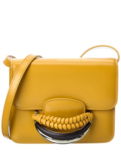 Chloé Chloe Kattie Leather Crossbody In Yellow