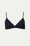 Asceno Genoa Black Triangle Bikini Top In Black