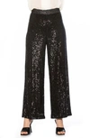 ALEXIA ADMOR ILLY WIDE LEG SEQUIN PANTS