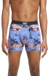 Saxx Ultra Super Soft 2-pack Relaxed Fit Boxer Briefs In Beach Stripe/ Black