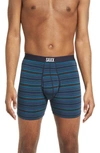 Saxx Ultra Super Soft 2-pack Relaxed Fit Boxer Briefs In Mirage Stripe/ Navy