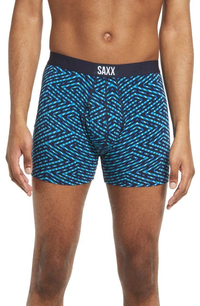 Saxx Ultra Super Soft 2-pack Relaxed Fit Boxer Briefs In Amaze-ing/ Navy