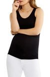 A Pea In The Pod Scoop Neck Maternity/postpartum Tank Top In Black