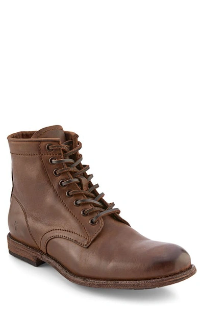 Frye Tyler Lace-up Boot In Tan Leather