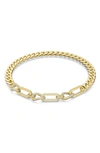 Swarovski Women's Dextera Goldtone-plated & Crystal Mixed Link Necklace