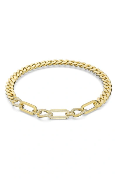 Swarovski Women's Dextera Goldtone-plated & Crystal Mixed Link Necklace In Gold