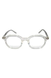 Fifth & Ninth Cameron 48mm Round Blue Light Blocking Glasses In Clear/ Clear
