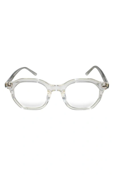 Fifth & Ninth Cameron 48mm Round Blue Light Blocking Glasses In White