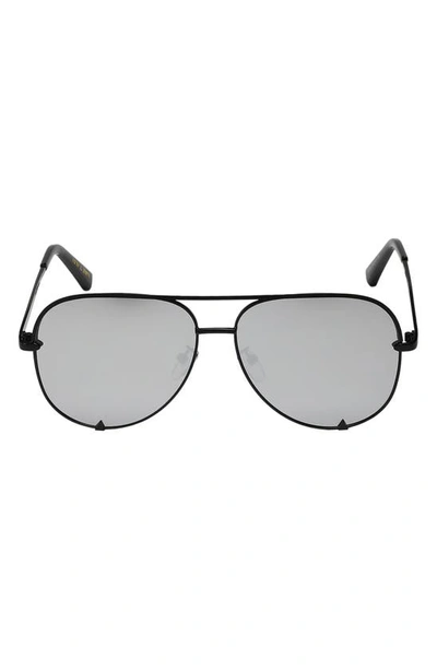 Fifth & Ninth Walker 61mm Polarized Aviator Sunglasses In Black/ Silver