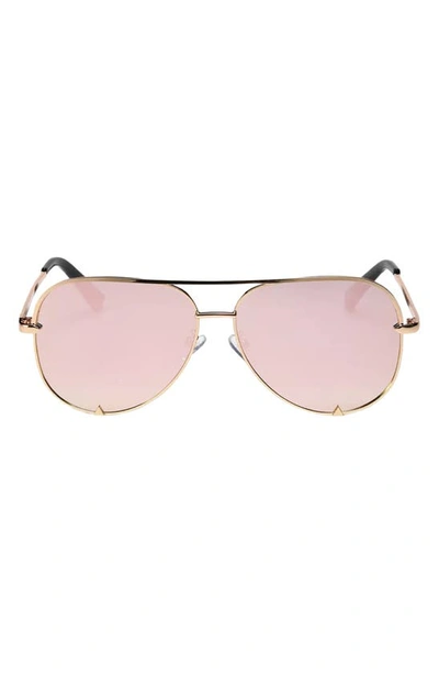 Fifth & Ninth Walker 61mm Polarized Aviator Sunglasses In Gold/ Opal