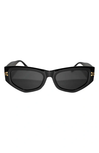 Fifth & Ninth Wren 52mm Polarized Geometric Sunglasses In Black