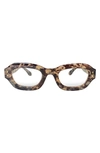 Fifth & Ninth Oslo 48mm Oval Blue Light Blocking Glasses In Torte/ Clear