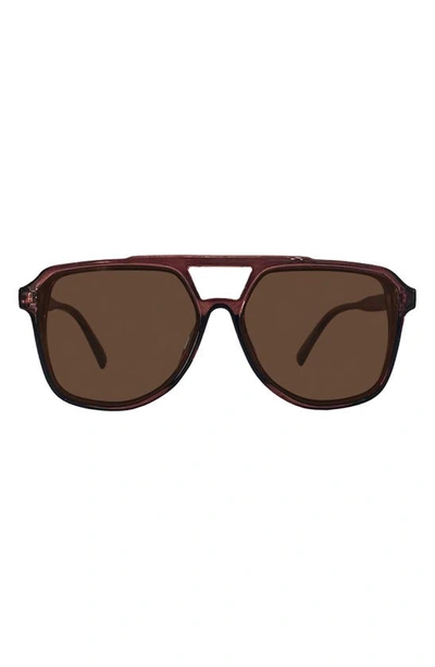 Fifth & Ninth Lagos 58m Polarized Aviator Sunglasses In Red