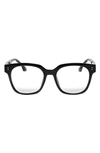 Fifth & Ninth Sage 53mm Round Blue Light Blocking Glasses In Black/ Clear