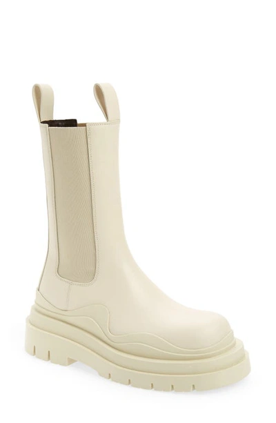 Bottega Veneta Bv Tire Clear Sole Chelsea Boot In White