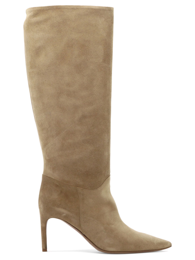 Del Carlo Womens Beige Ankle Boots