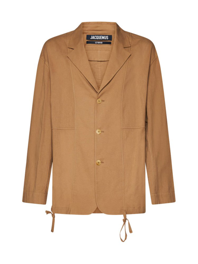 Jacquemus Buttoned Long In Beige