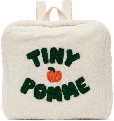 Tinycottons Kids Beige 'tiny Pomme' Backpack In Light Cream 103