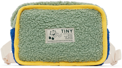 Tinycottons Kids Green & Blue Colorblocked Belt Bag In Sage K09