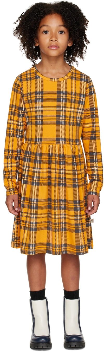 Mini Rodini Kids Yellow Check Dress