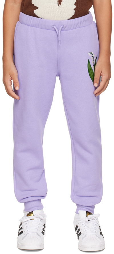Mini Rodini Kids Purple Lily Of The Valley Lounge Pants